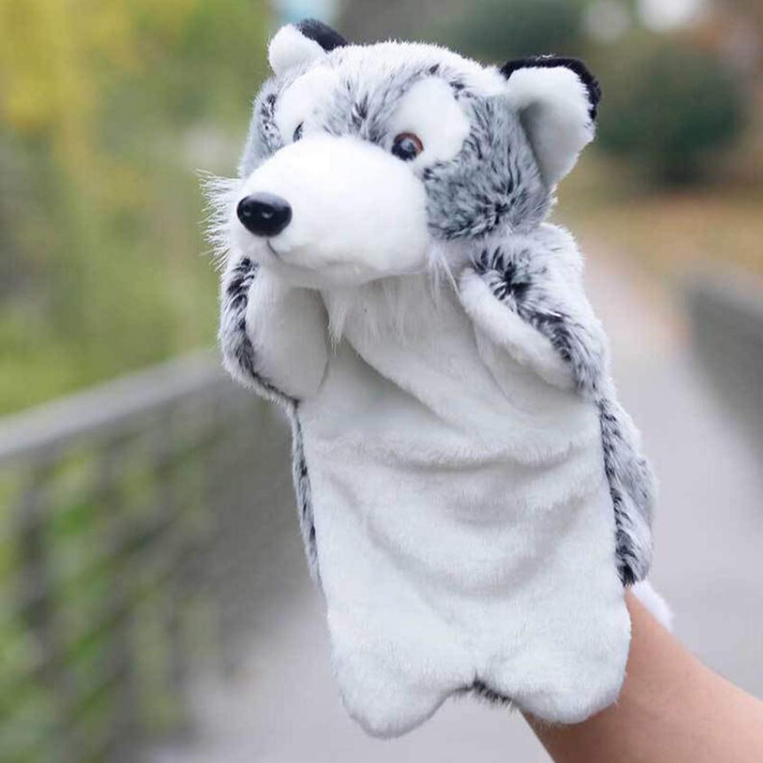 ハンドメイド ぬいぐるみ 子犬 ステッキ帽子付き Amazon.co.jp: ぬいぐるみ ハスキー ハンドパペット 犬 ぬいぐるみ